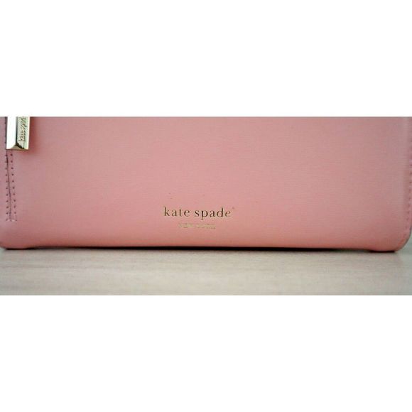 Kate Spade K4499 Coral Gable Pink Leather Lovitt Flap Continental Wallet $228 - Picture 6 of 14